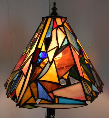 Custom Made Shade Of Delight Stained Glass Lampshade