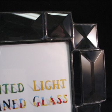 Custom Made 4x6 Stained Glass Bevel Picture Frame