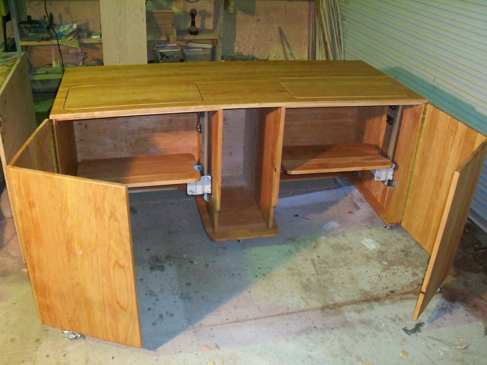Buy Hand Crafted Sewing Table For Two Machines, made to order from The
