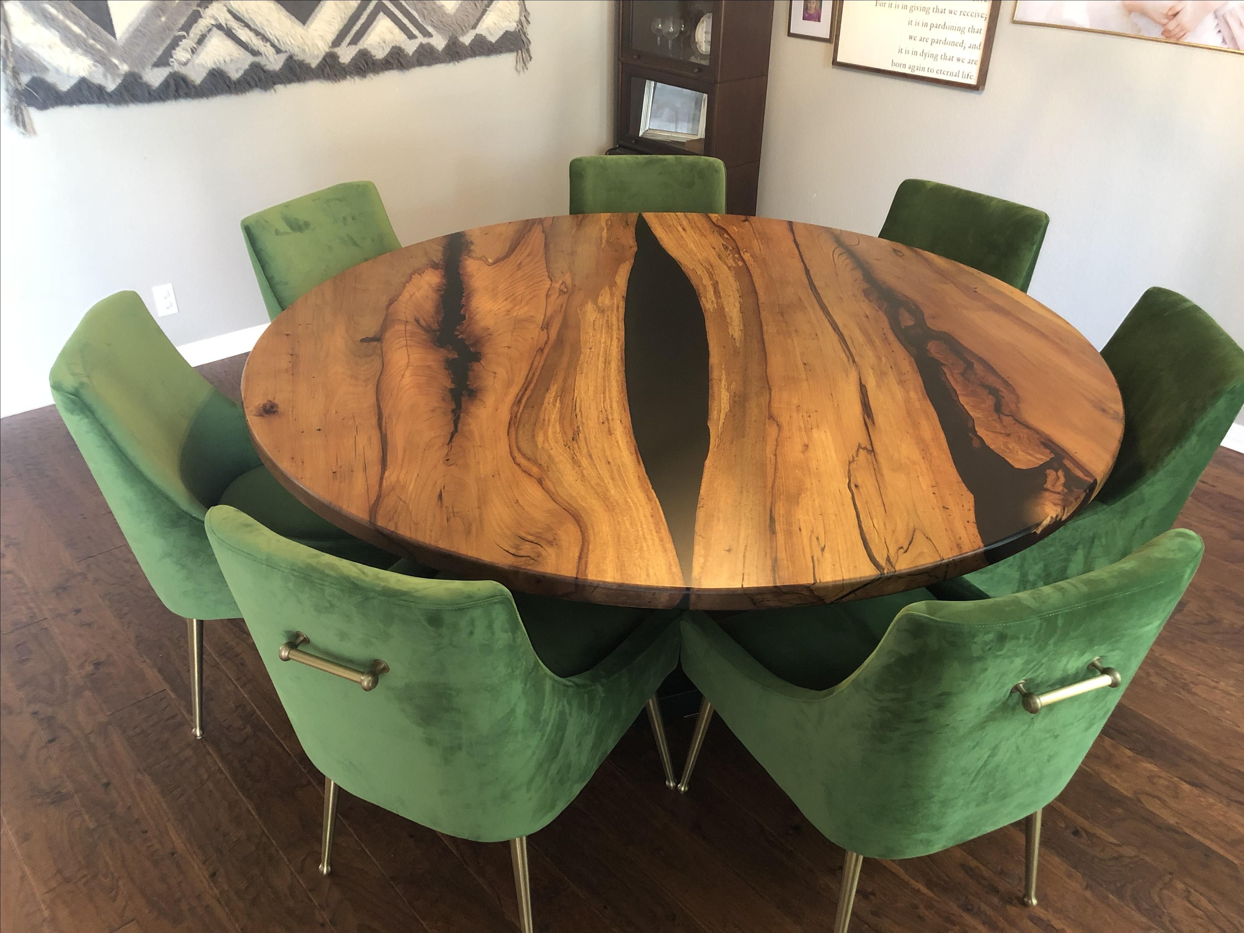 Hand Crafted Round Dining Table by Steel Creations Custom Furniture LLC ...