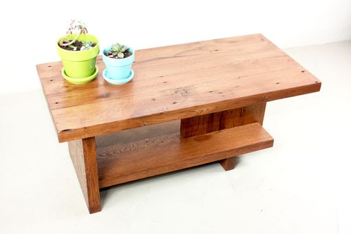 Custom Made Modern Reclaimed Wood Coffee Table