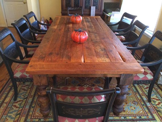 A Custom 8 Foot Antique Heart Pine Farmhouse Table Made To A Custom 8 Foot Antique Heart Pine Farmhouse Table Made To Order From Wellsworks Furniture Custommade