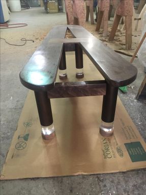 Custom Made "A" Modern Coffee Table Fuctional Art Figured Black Walnut