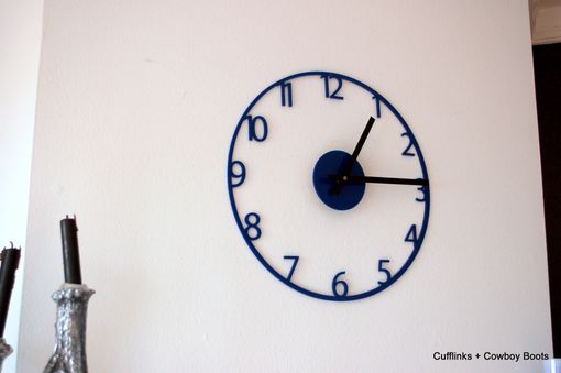 Custom Made Home Wall Decor - Wall Clock: Naked Clock In Acrylic Or Walnut