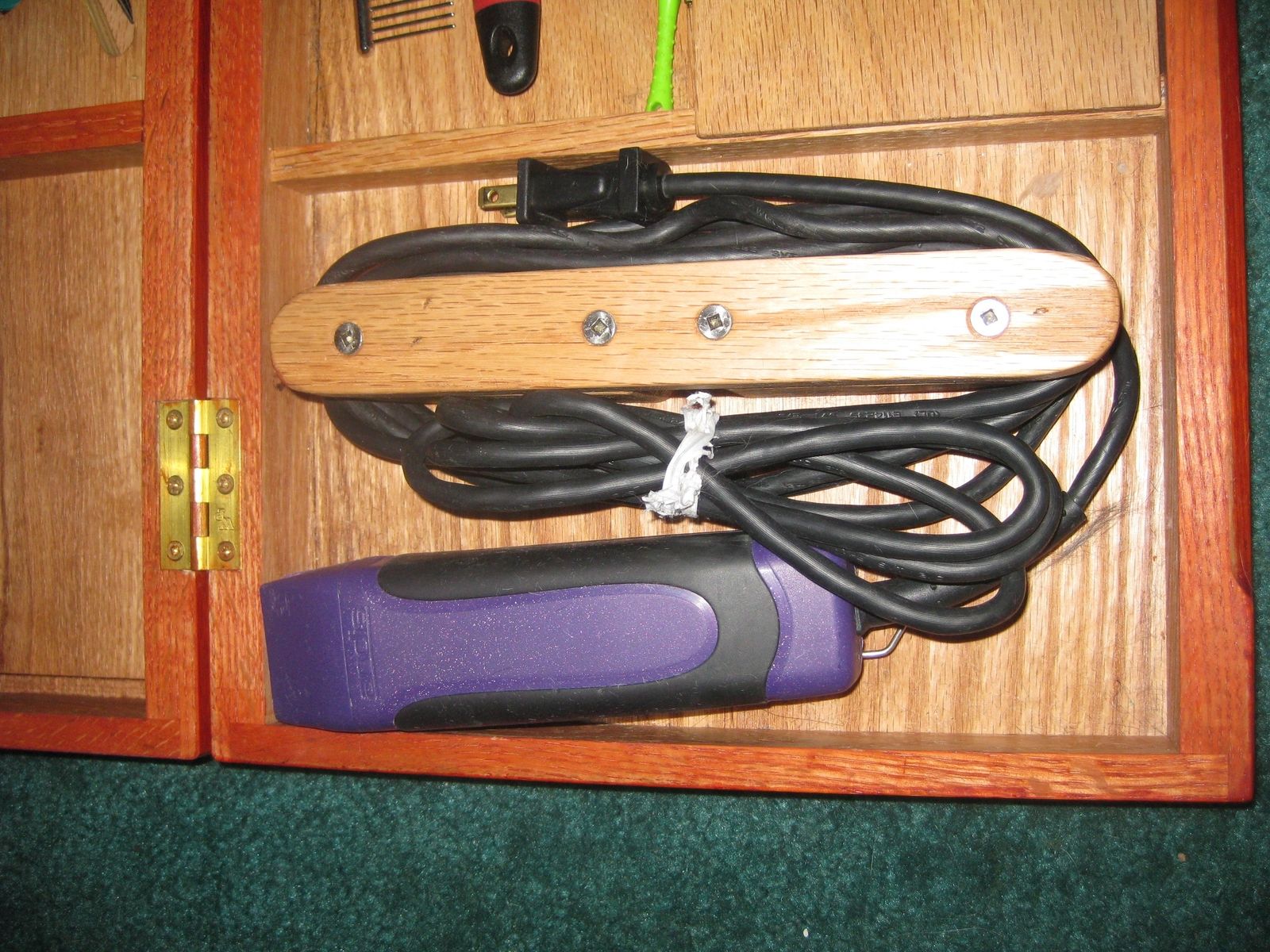 Custom Made Oak Dog Grooming Box by Cjs Woodworks