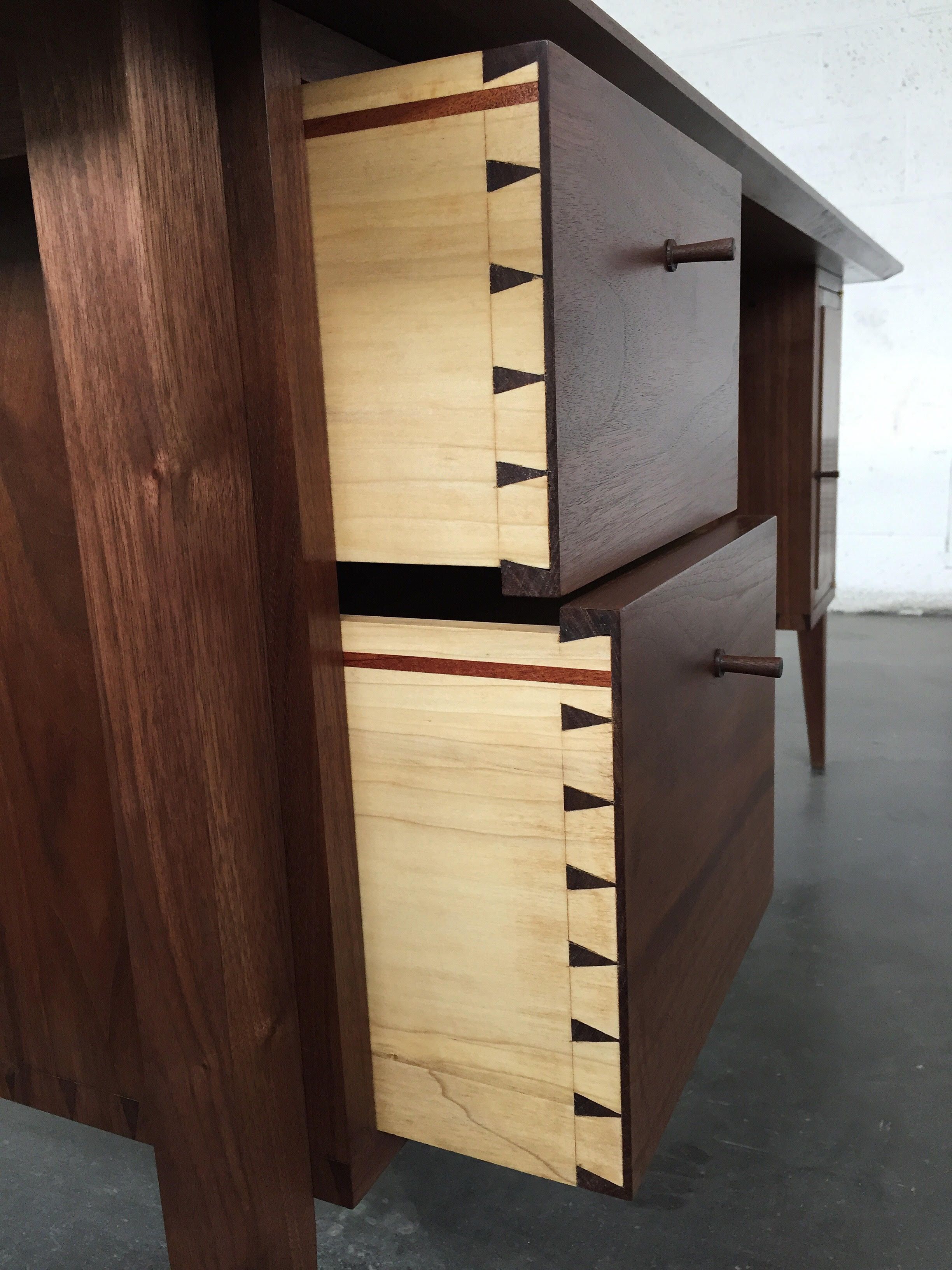 Handmade Office Desk In Walnut by MTTHRMN Fine Furniture