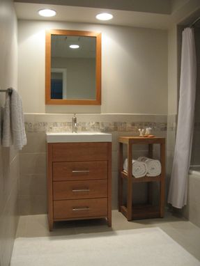 Custom Made Bath Vanity And Mirror