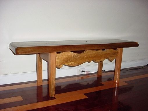 Custom Made Walnut Slab Bench/Table