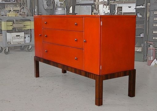 Custom Made Red Credenza