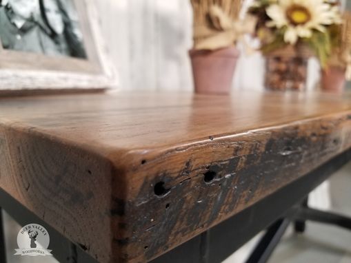 Custom Made Reclaimed Barnwood Console Table, Reclaimed Wood Console Table