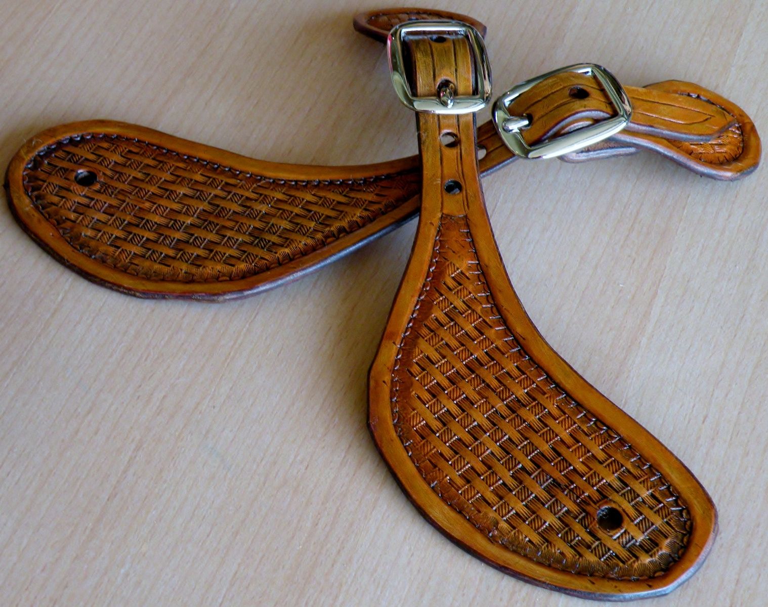 Custom Made Two Piece Spur Leathers by Rics Leather | CustomMade.com