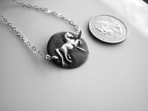 Custom Made Fine Silver Horse Pendant Necklace