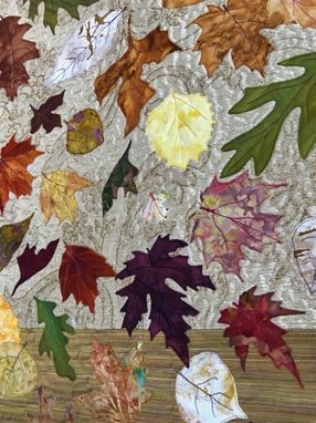 Custom Made Autumn Free Fall Quilted Wall Hanging