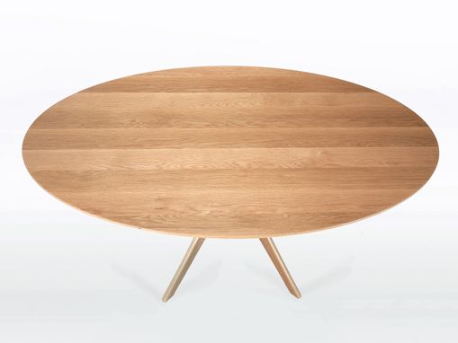 WoodenArtPro Conference Table; Dining Table Oval Solid Wood Dining Table