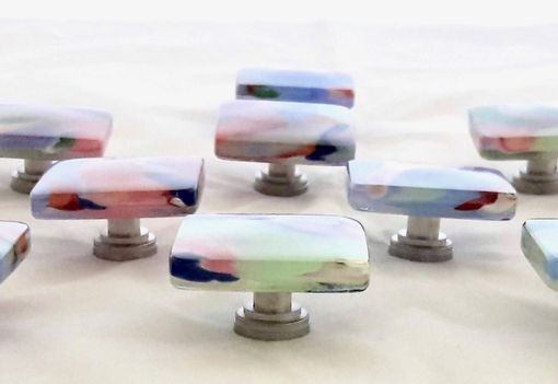 Custom Made Fused Glass Drawer Knobs And Pulls