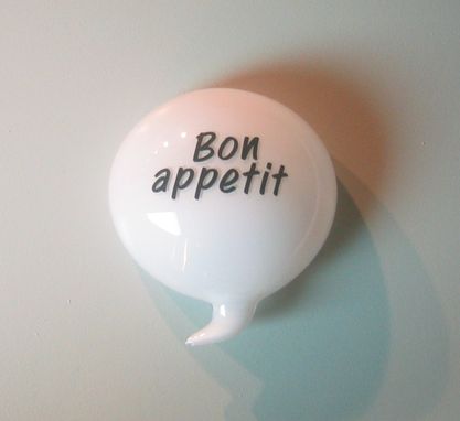 Custom Made Bon Appetit Glass Kitchen Word Balloon Quirky Fun Gift Wall