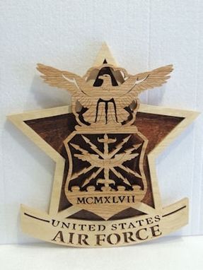 Custom Made U. S. Air Force Plaque On Star