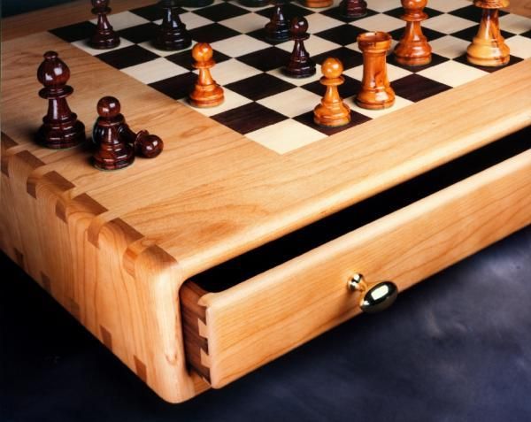 Custom Chess Set and Game Table