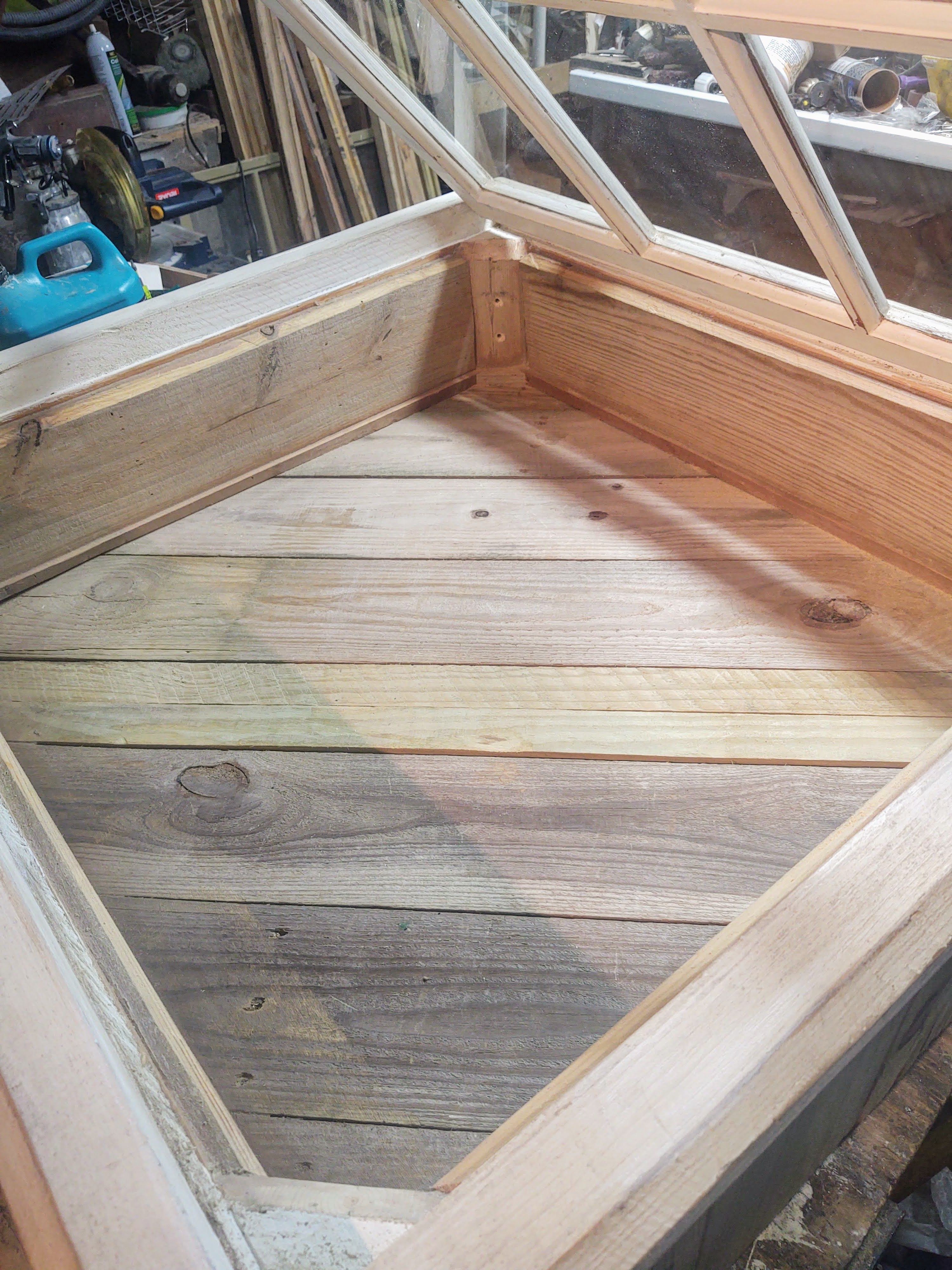 Hand Crafted Shadow Box Display Table Coffee Table Antique Window by