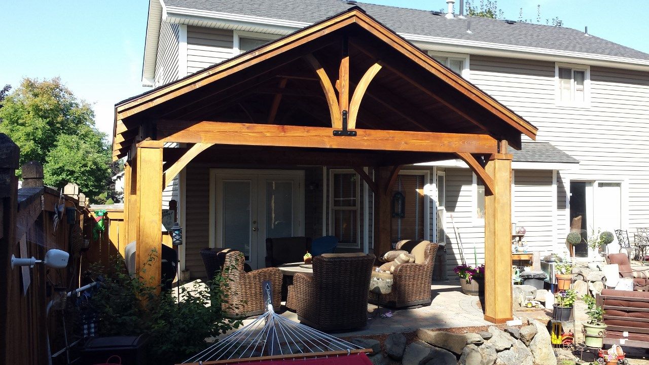 Custom Cedar Craftsman Patio Cover Kit by Bird Boyz Builders
