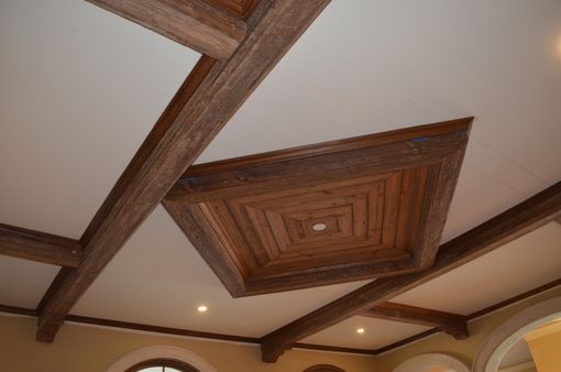 Hand Crafted Rustic Beams And Ceiling, Rustic Wood Ceiling Medallions
