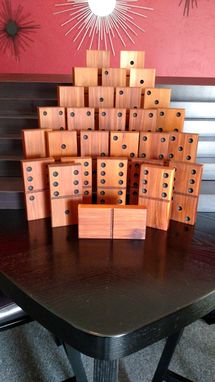 Custom Made Giant Dominoes Solid Cedar Full Set Of 28