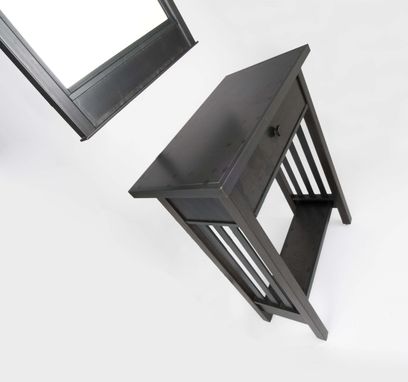 Custom Made Metal / Steel: Hall Table & Mirror Set - Mission Style