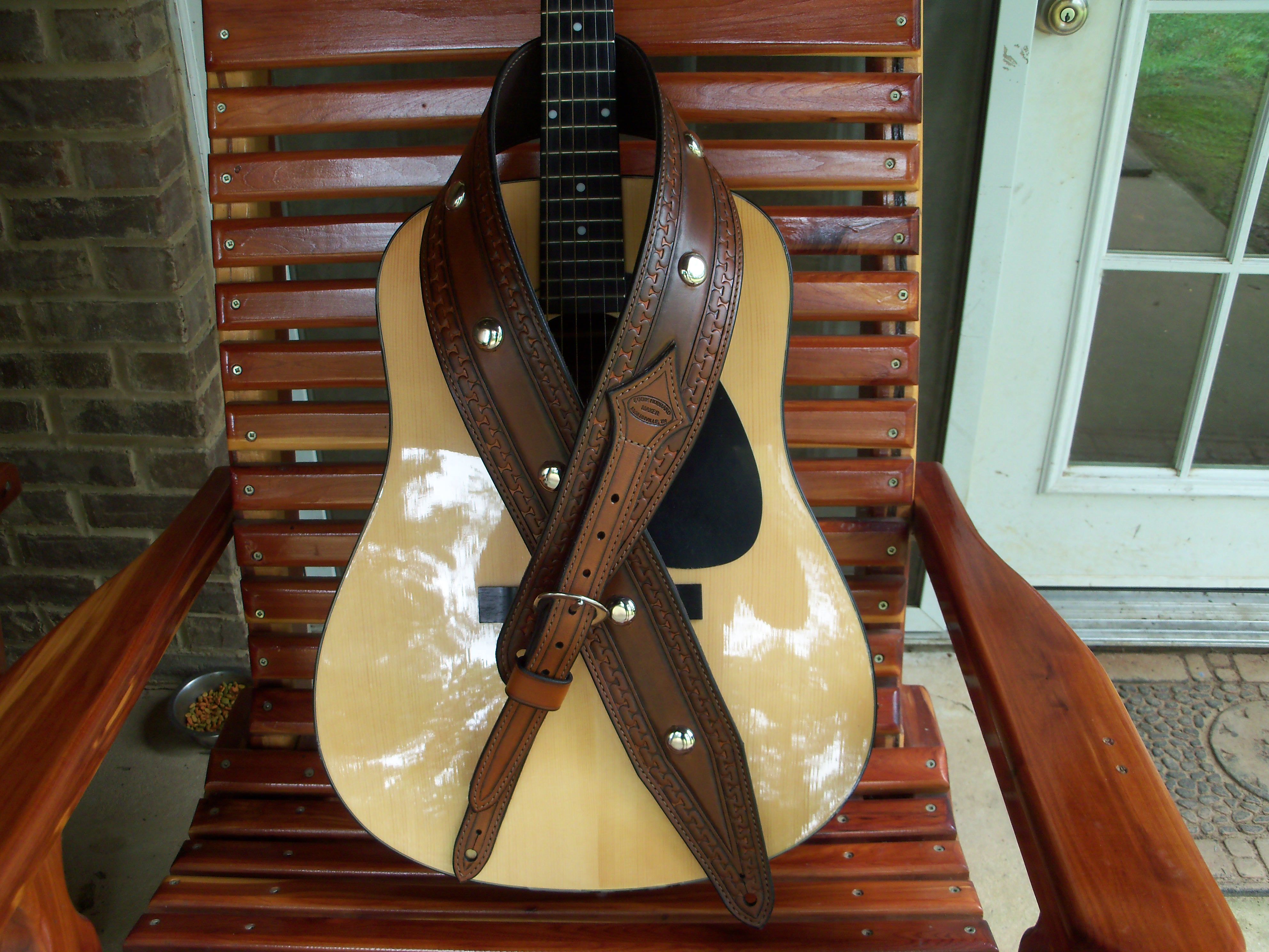 Hand Made Handmade Guitar Strap by Hubbard Leather