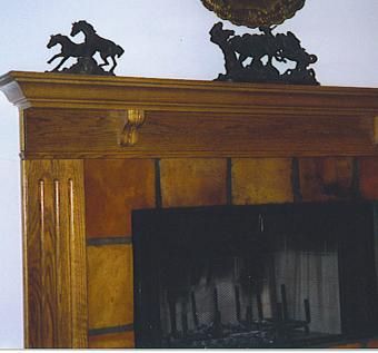 Custom Made Oak Fireplace Mantle & Surround