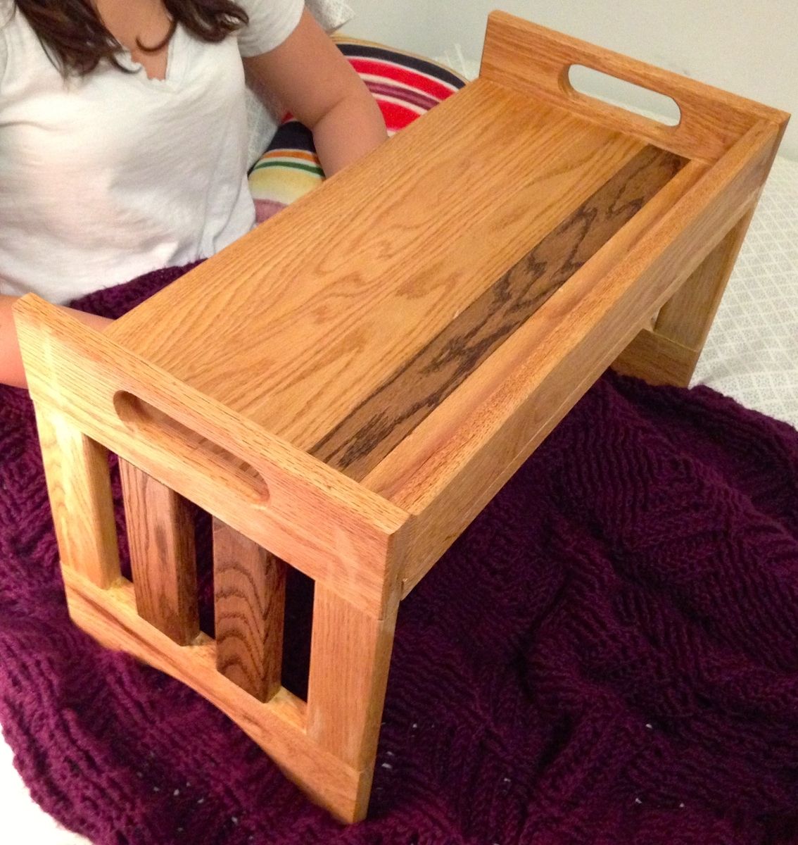 Custom Made Breakfast Tray by Shawn's Woodworking