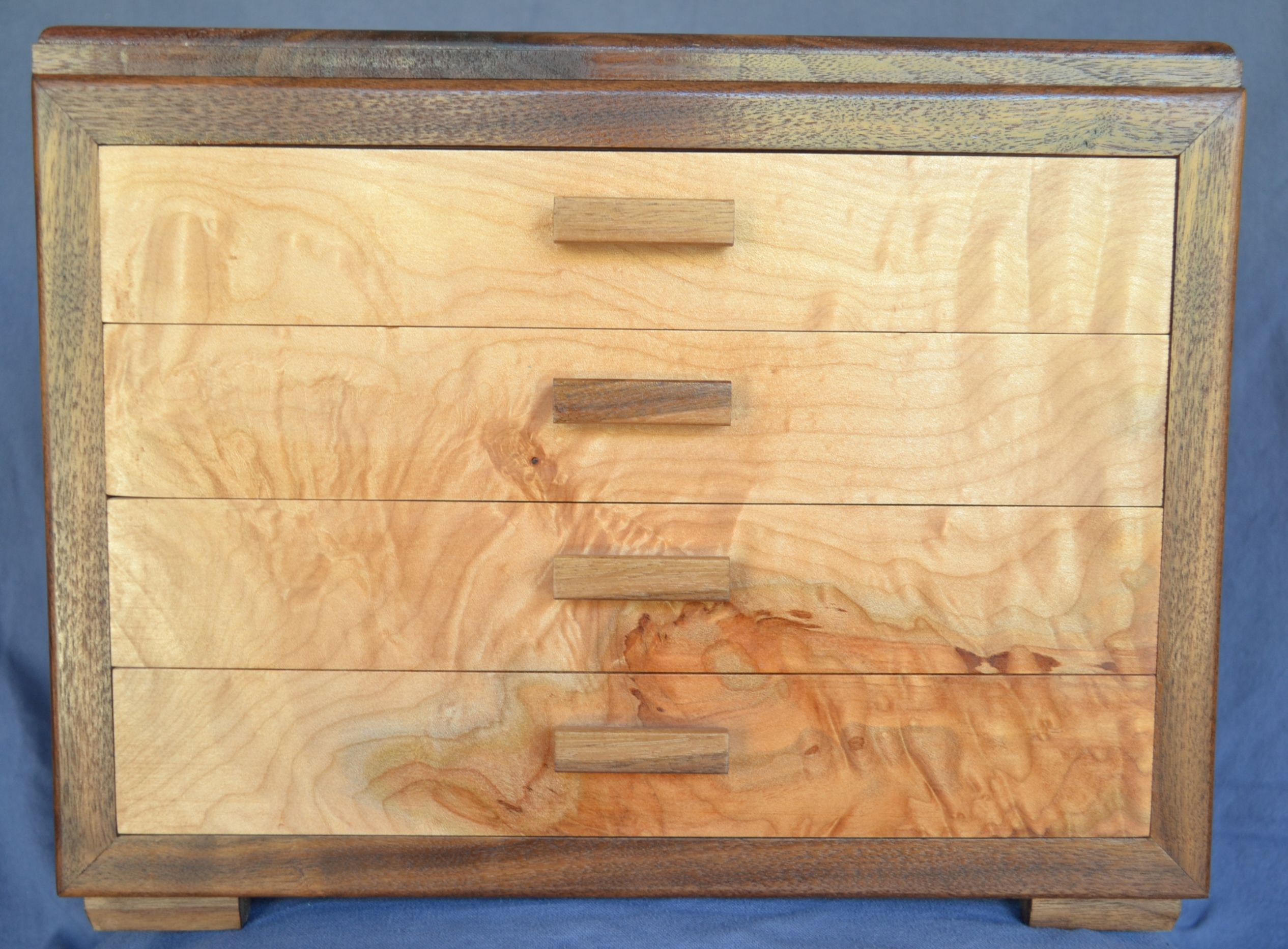 Handmade Four Drawer Jewelry Box Available Immediately by Dennis
