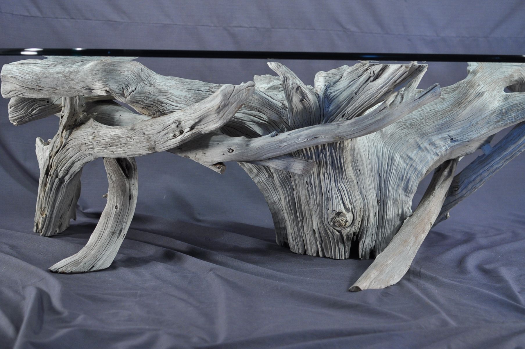 Hand Crafted Sun Bleached Driftwood Coffee Table by Driftwood Decor