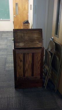 Custom Made Mission Style Flat Panel Trash Cans