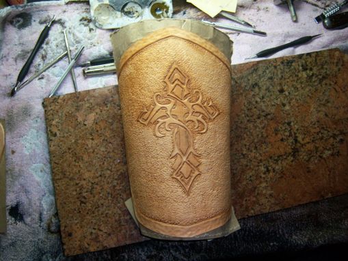 Custom Made Larger Double Celtic Knot Cross Bracers Deluxe
