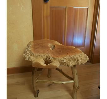 Custom Made Maple Burled End Table