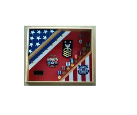 Custom Made Coast Guard Flag Display Case