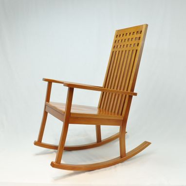 Custom Made Modern Cherry Rocking Chair