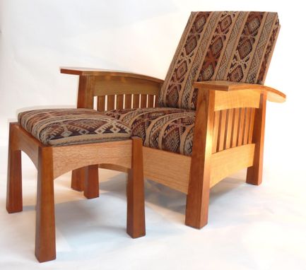 Custom Made California West Bow Arm Morris Chair