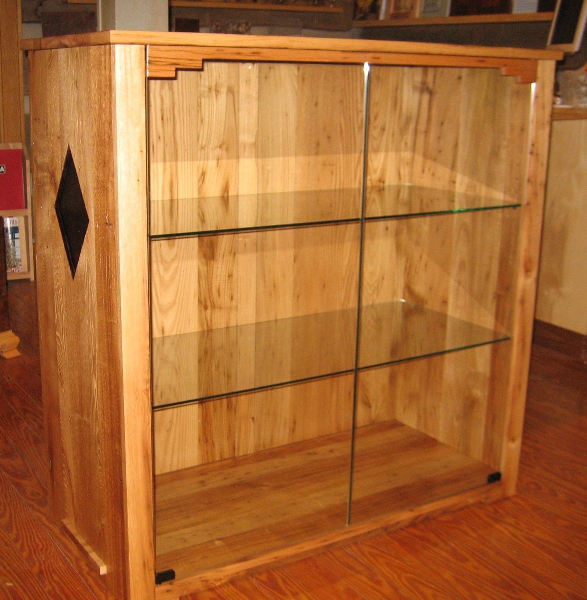 Custom Made Wormy Chestnut Display Cabinet by Miters Touch ...