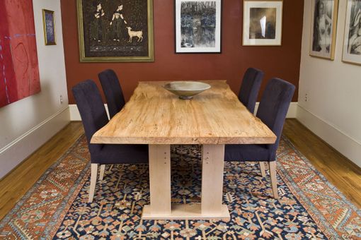Custom Made Ambrosia Maple Dining Table, Live Edge