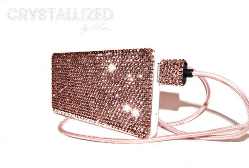 Custom Made Crystallized Iphone Portable Battery Pack Charger Genuine European Crystals Bedazzled Mophie