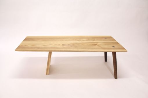Custom Made Mid Century Modern Ash And Walnut Coffee Table