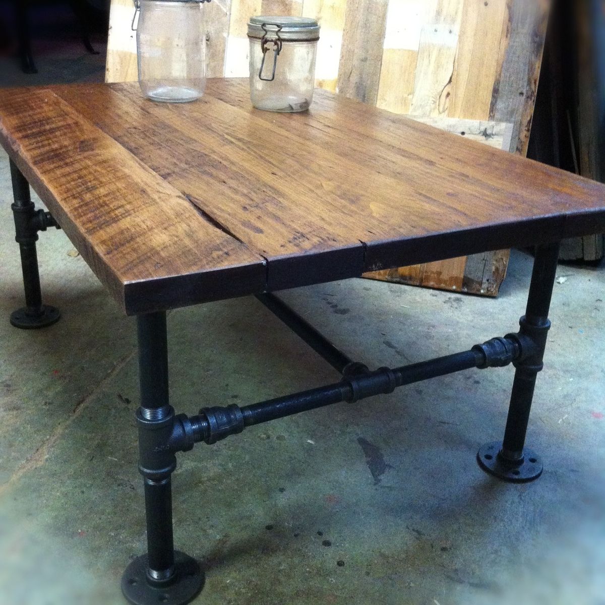 Custom Made Industrial Cast Iron Pipe Coffee Table by J&amp;S ...