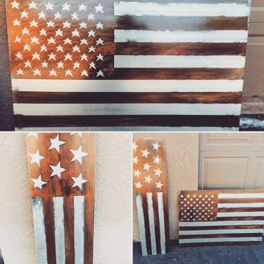 Custom Made Distressed American Flag