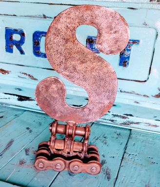 Custom Made Industrial Chic Sign Metal Letter S Signage