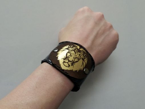 Custom Made Laser Cut Leather Wrist Cuff