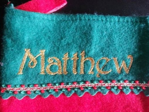 Custom Made Design Your Own Embroidered Christmas Stocking