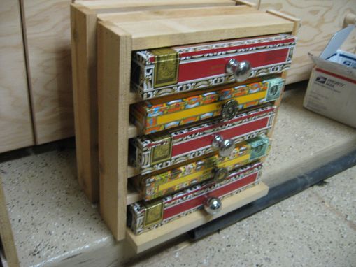 Custom Made Cigar Box Chest Of Drawers,  Jewelry Box And Keepsake Box.