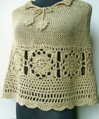 Custom Made The Granny Square Knit Poncho / Capelet