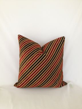 Custom Made Velvet Striped Pillow Cover